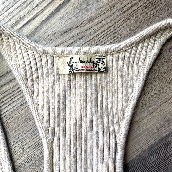 Intimately free people. Racerback ribbed tank. Size M - Picture 3 of 3